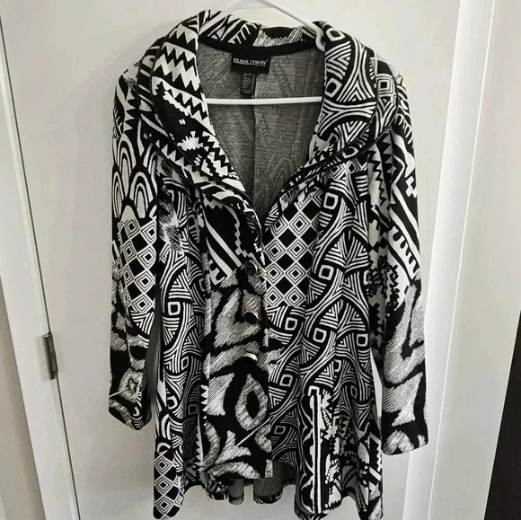 Frank Lyman Design Tunic Jacket With Wired Memory Collar‎ Women's 12 Funky - Picture 1 of 11